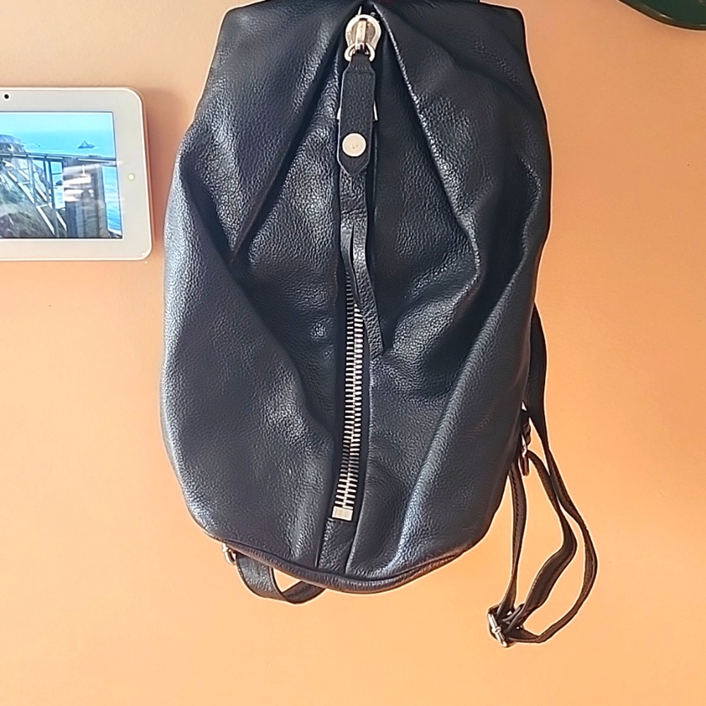 Aimee Kestenberg Black Leather Backpack
